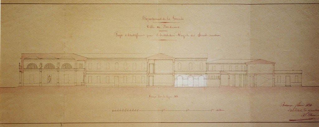 photo du dessin du projet de l'institution sourdes-muettes Bordeaux